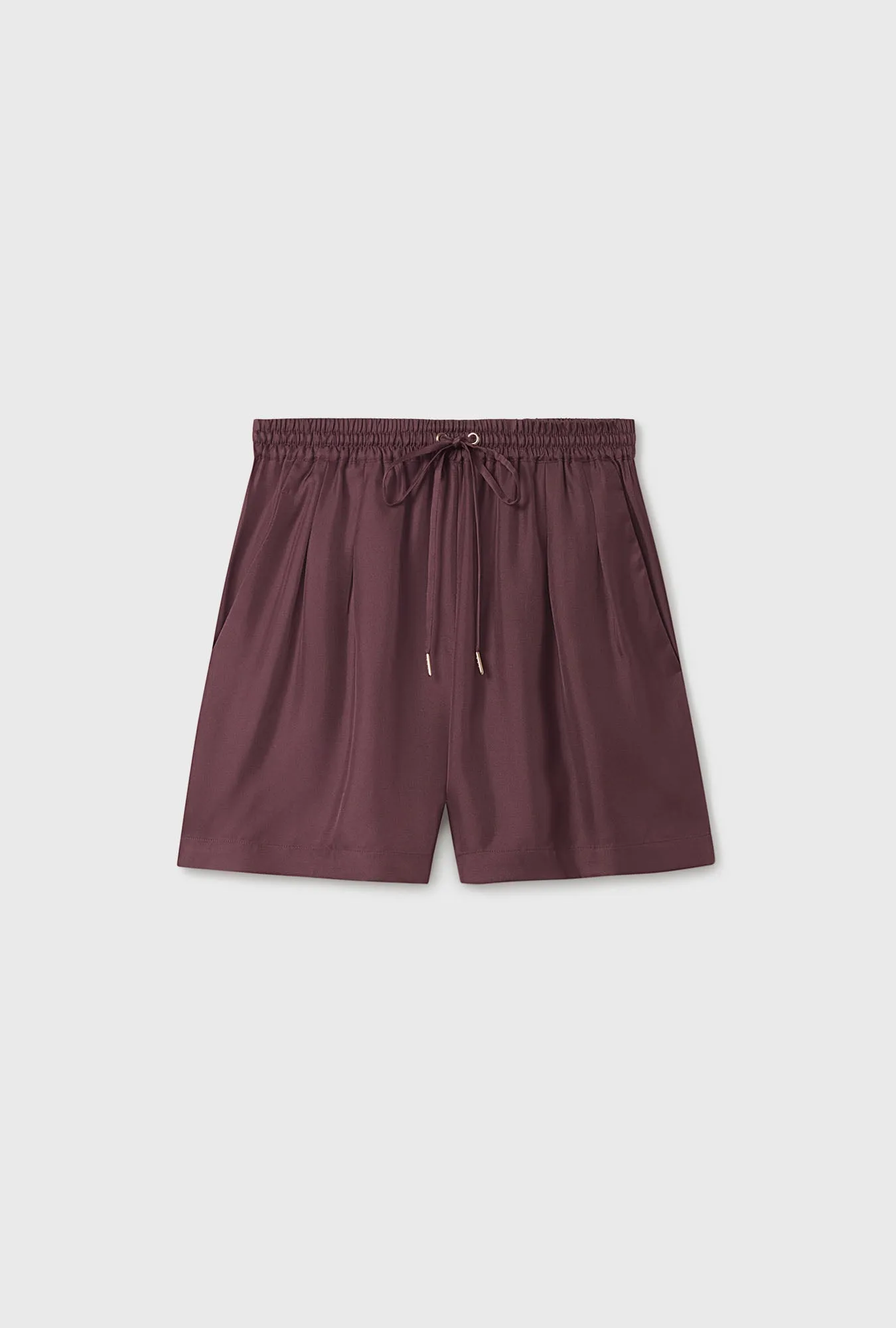 TWILL SLOUCH SHORTS CACAO sold by Silk Laundry product image thumbnail 2