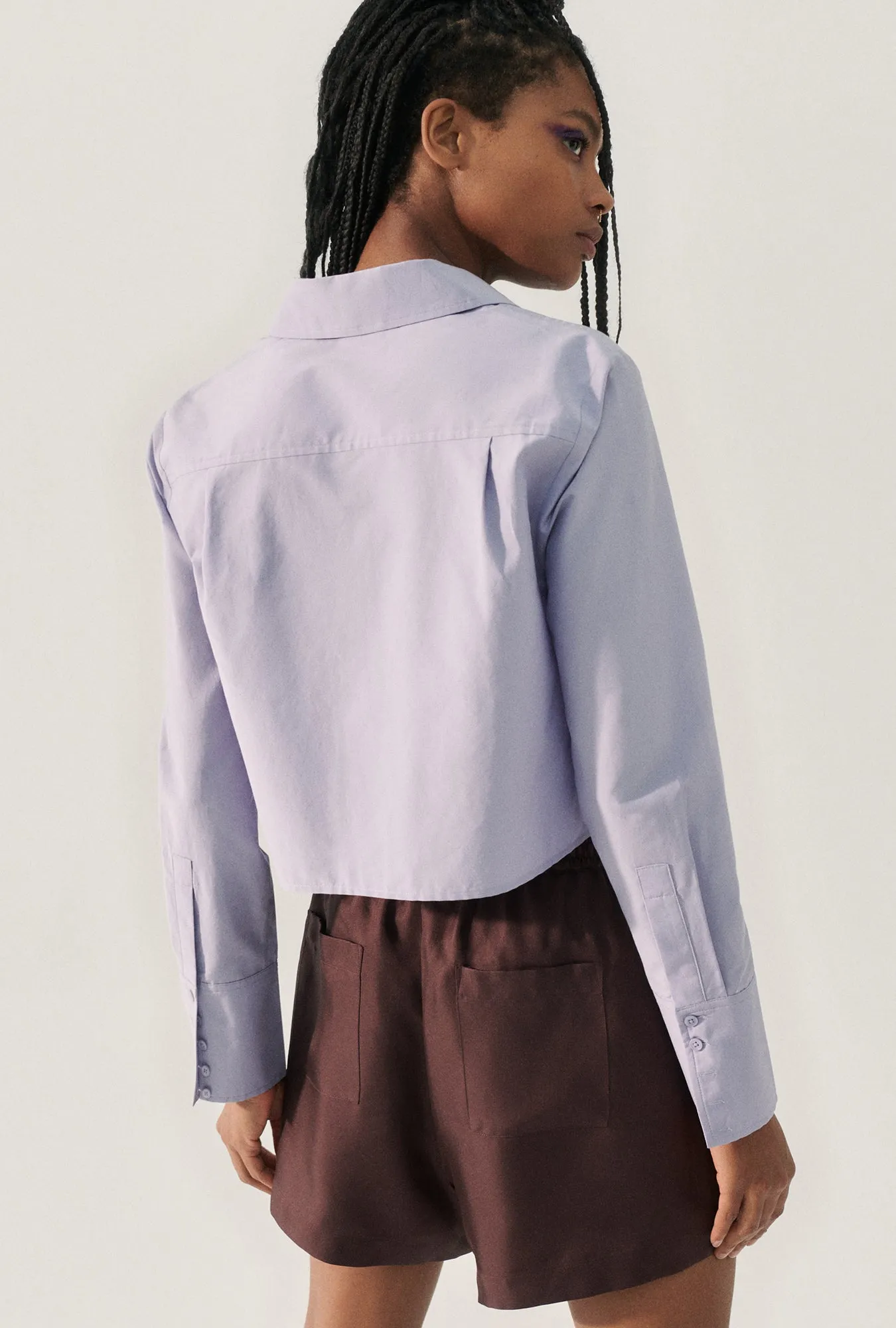 TWILL SLOUCH SHORTS CACAO sold by Silk Laundry product image thumbnail 3