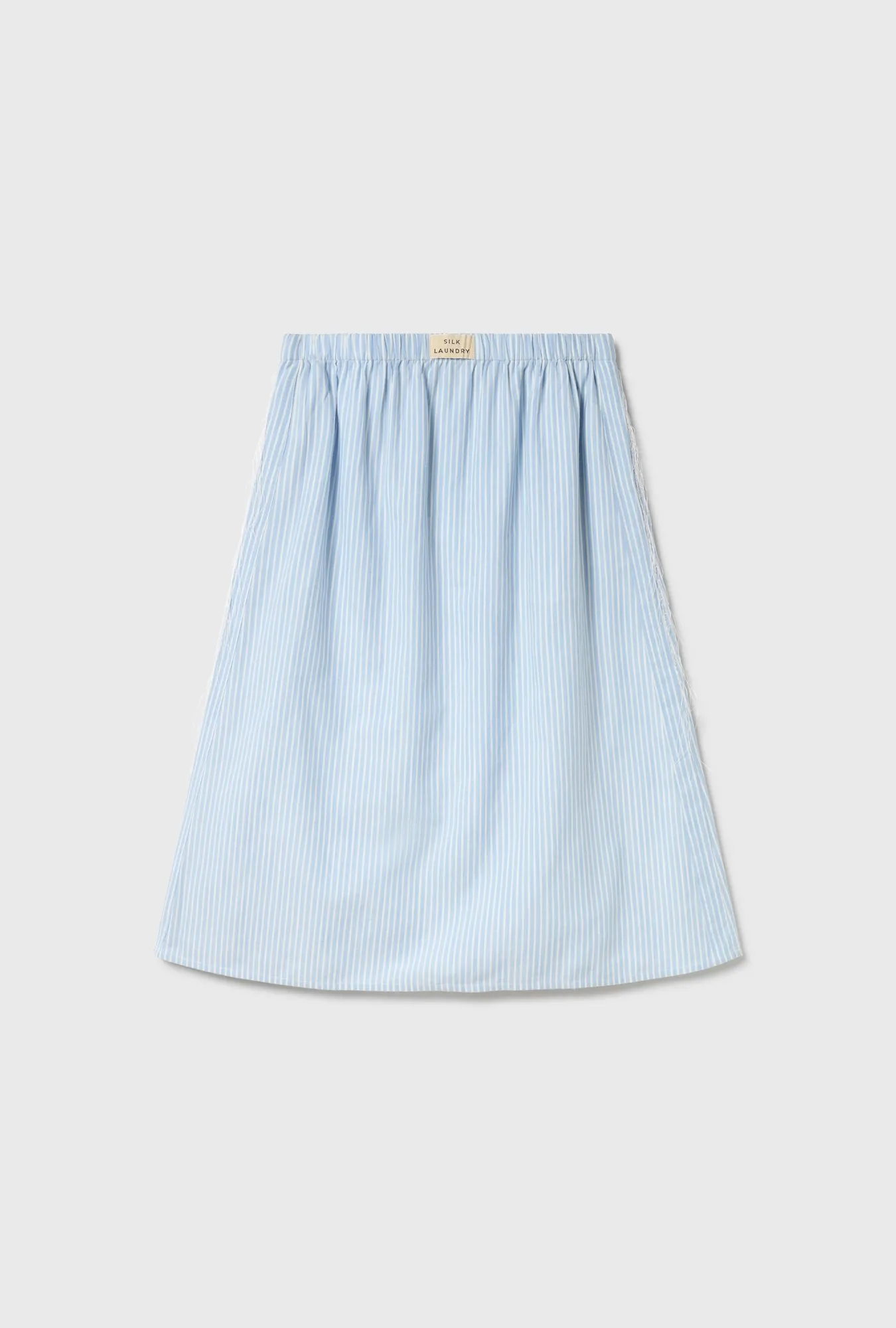 Cotton Midi Skirt Storm Stripe sold by Silk Laundry product image thumbnail 2