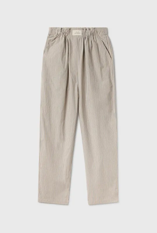 COTTON PAPER BAG PANTS SLATE STRIPE sold by Silk Laundry