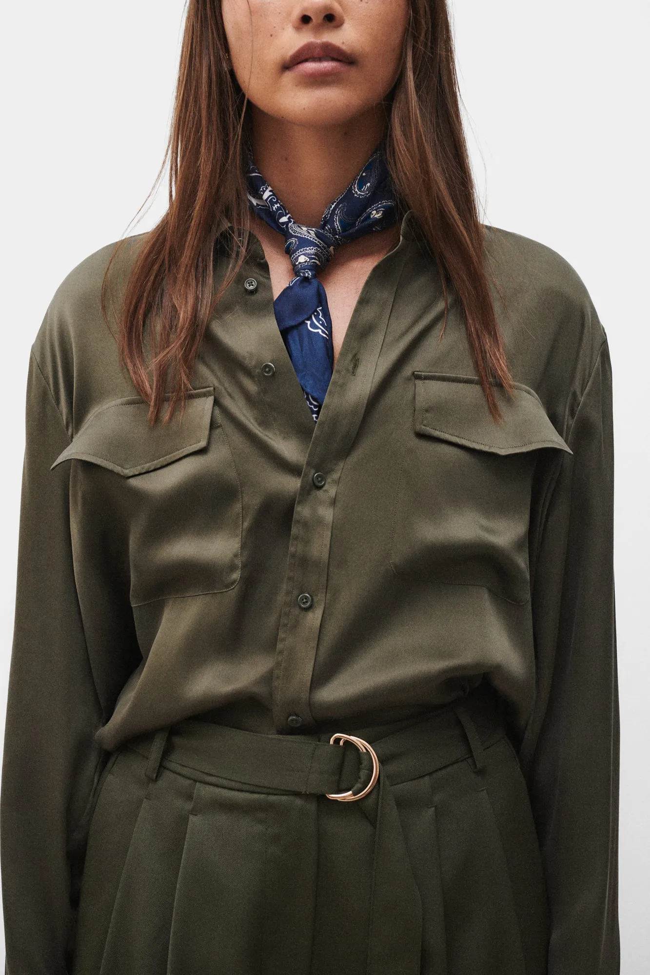 BOYFRIEND SHIRT PINE sold by Silk Laundry product image thumbnail 3