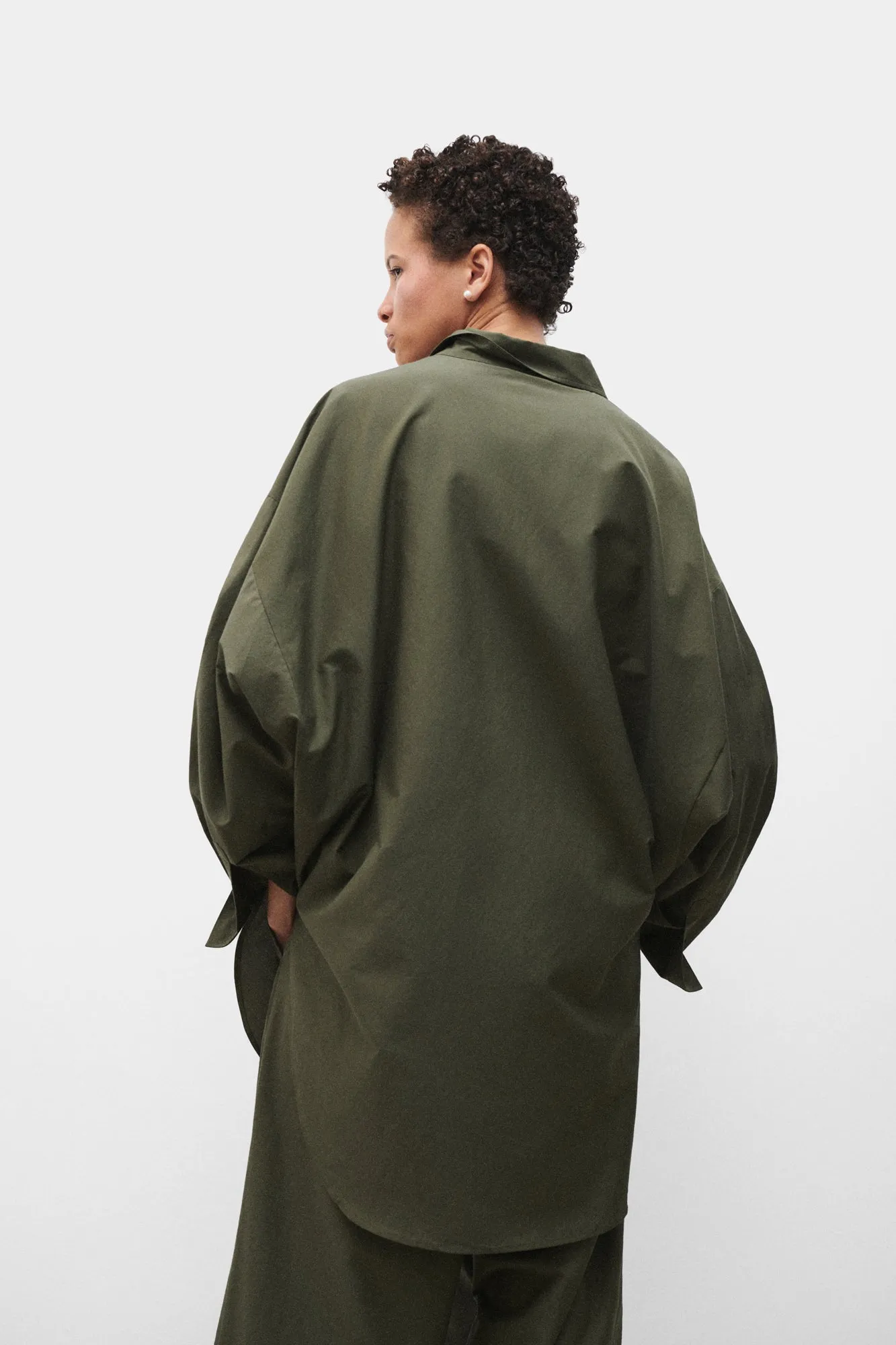 Cotton Silk Round Shirt Pine sold by Silk Laundry product image thumbnail 4