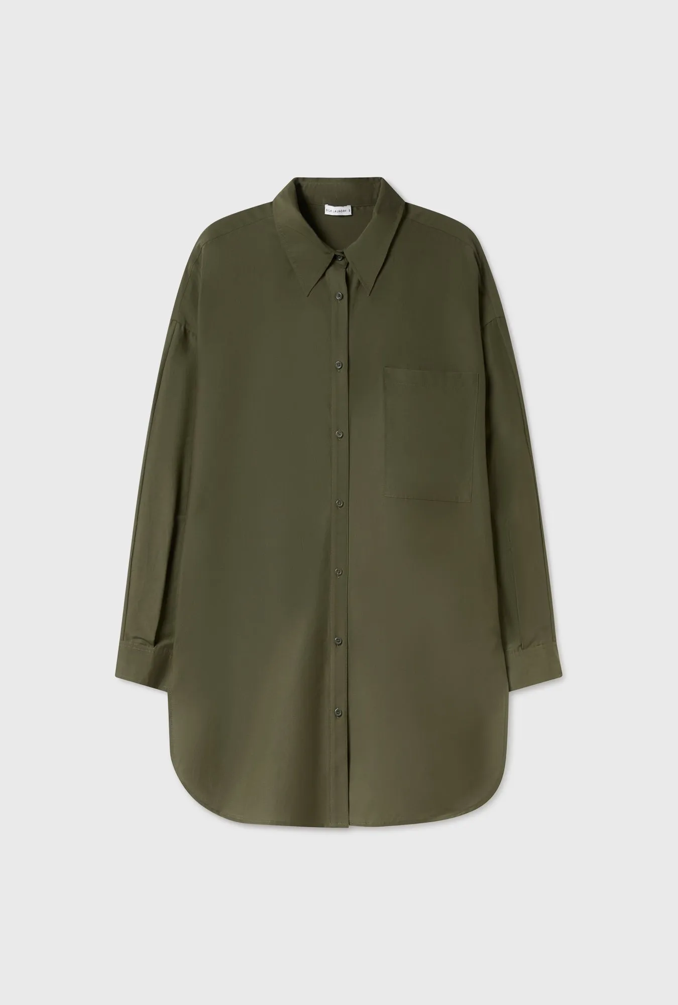 Cotton Silk Round Shirt Pine sold by Silk Laundry product image thumbnail 5