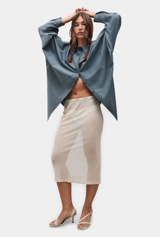 MESH SKIRT HAZELNUT sold by Silk Laundry
