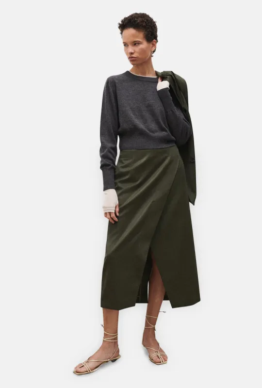 CROPPED CREWNECK GRANITE MELANGE sold by Silk Laundry