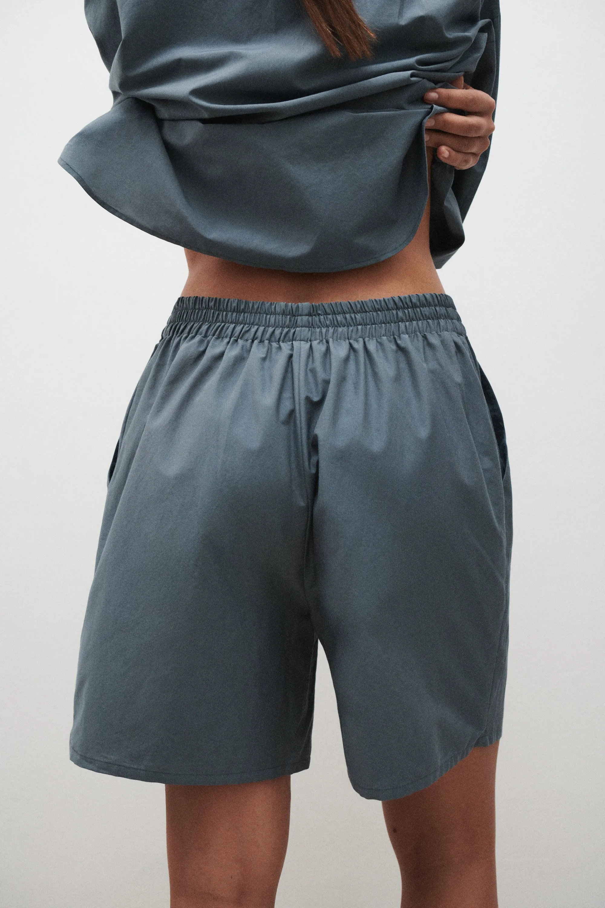 COTTON SILK BOXERS SLATE sold by Silk Laundry product image thumbnail 4