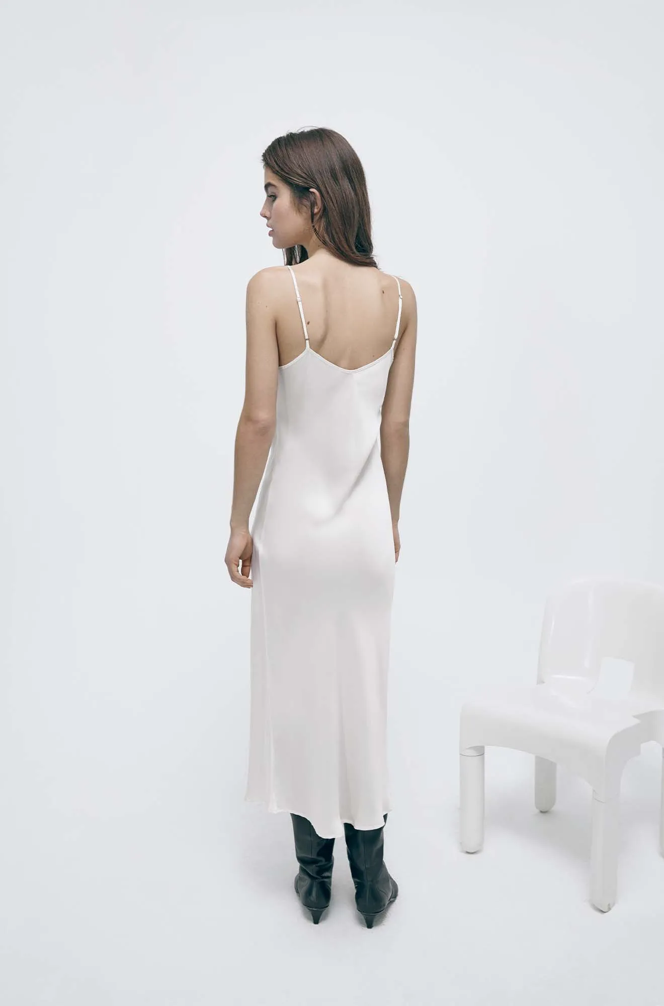 90S Slip Dress White sold by Silk Laundry product image thumbnail 3