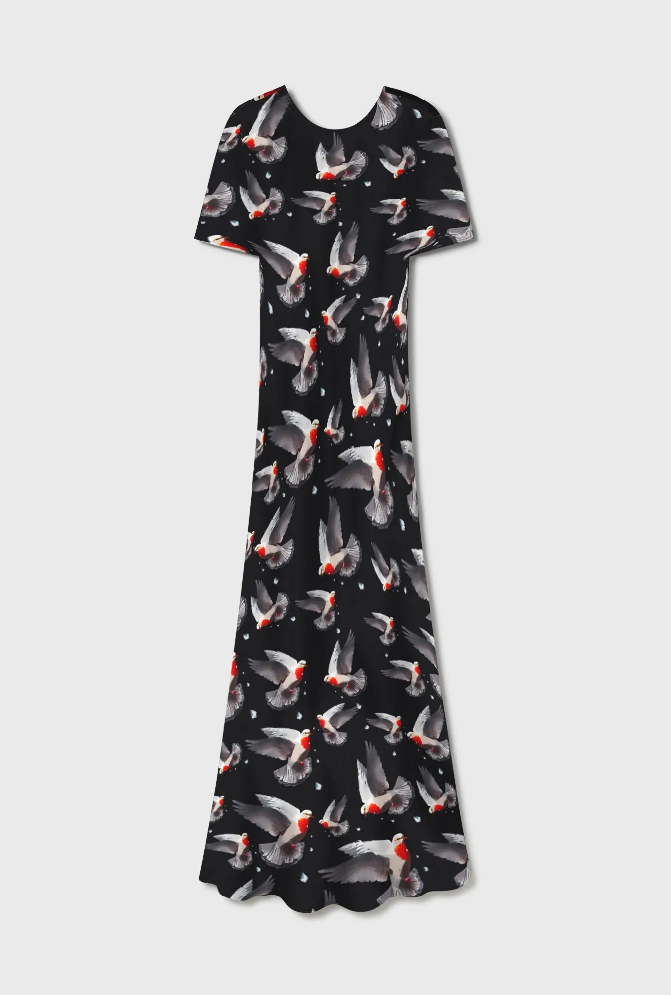 SHORT SLEEVE BIAS DRESS BLEEDING DOVE sold by Silk Laundry product image thumbnail 2