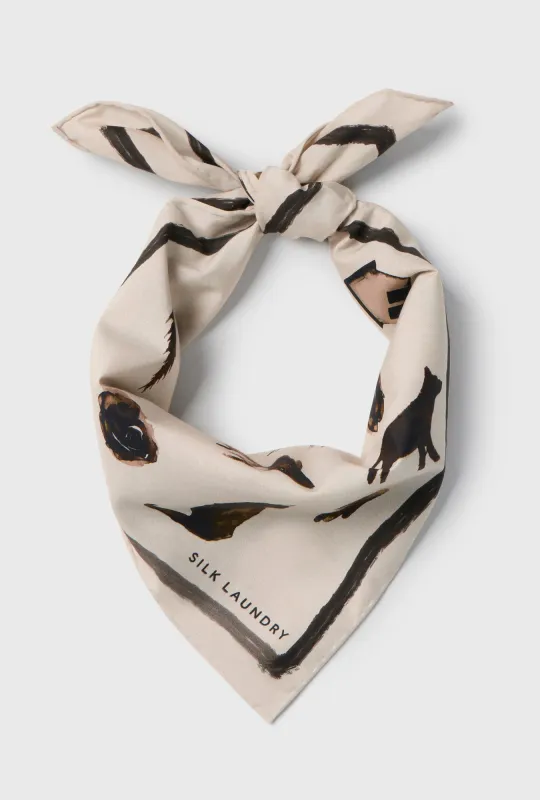 COTTON SILK SCARF MIRACLES HAZELNUT sold by Silk Laundry