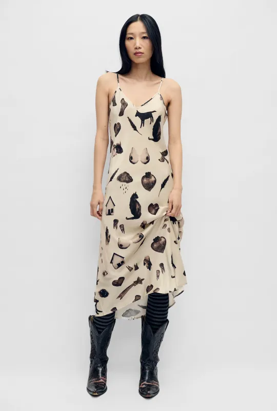 90S SLIP DRESS MIRACLES HAZELNUT sold by Silk Laundry