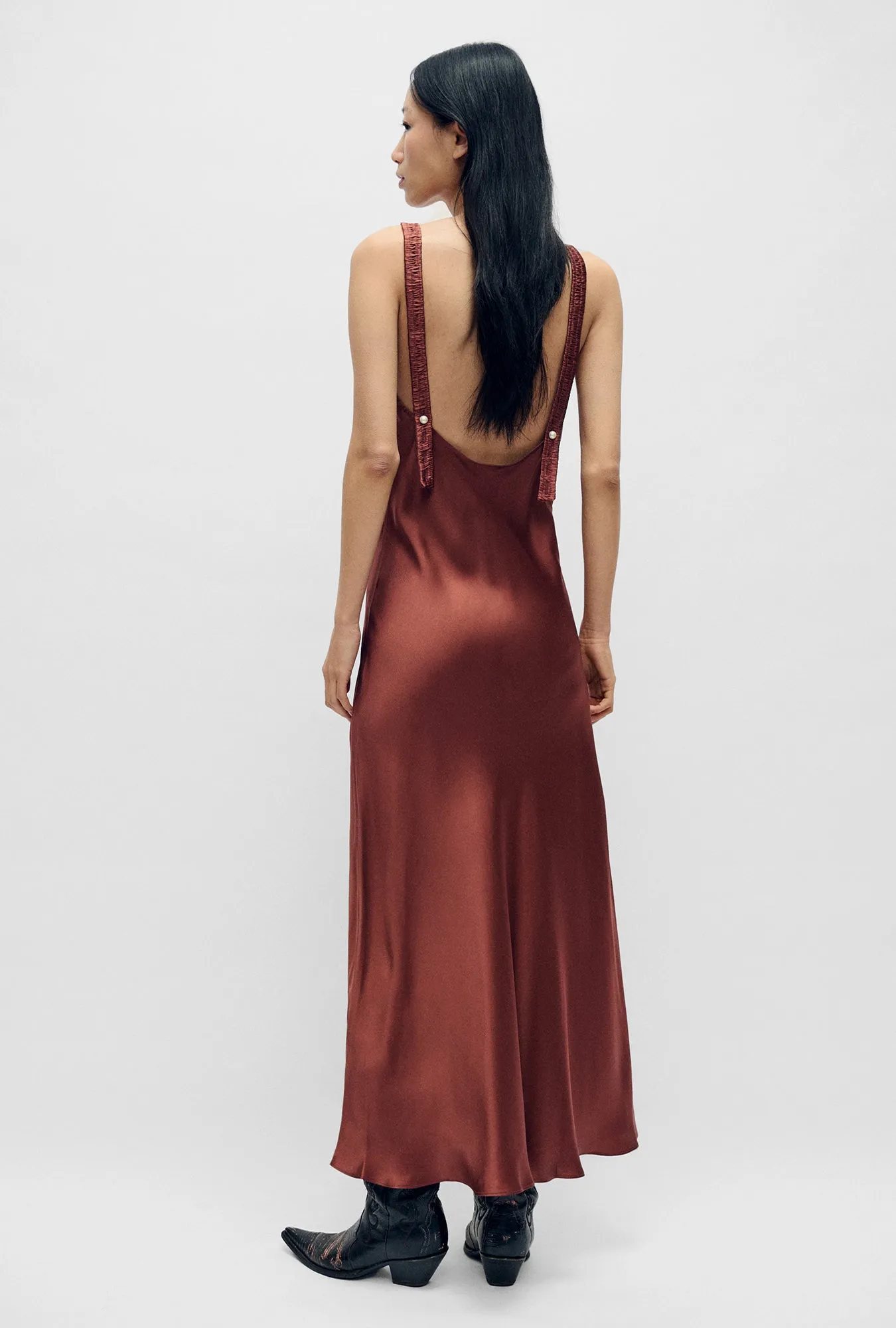 Deco Ruched Dress Canyon sold by Silk Laundry product image thumbnail 3