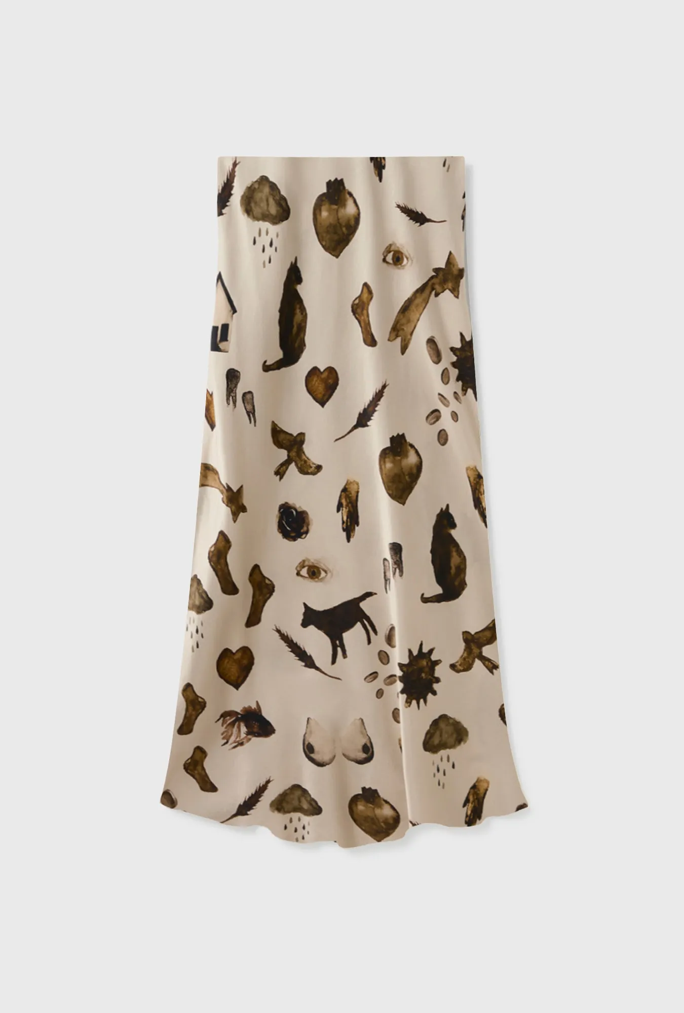 Long Bias Cut Skirt Miracles Hazelnut sold by Silk Laundry product image thumbnail 2