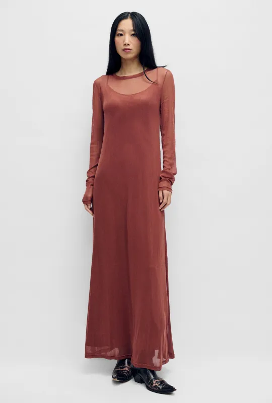 Mesh Long Sleeve Dress Canyon sold by Silk Laundry