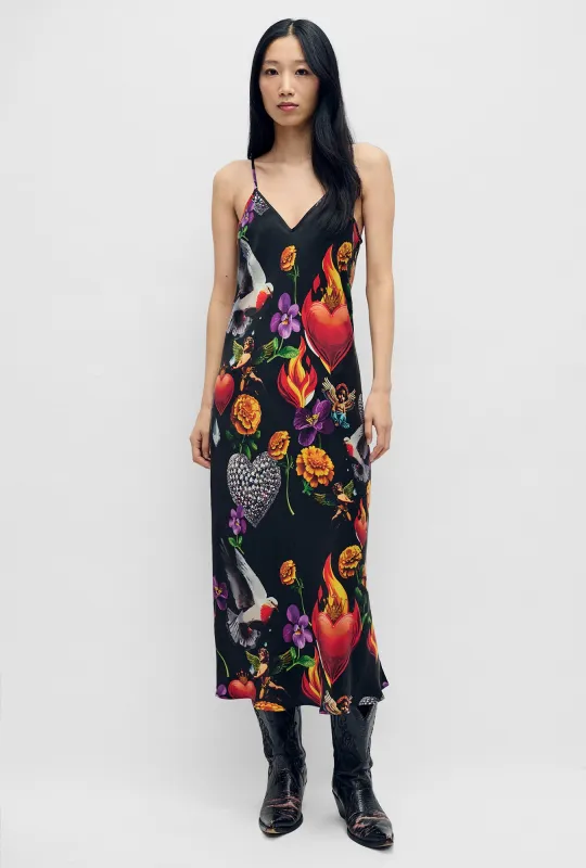 90S SLIP DRESS DEARLY BELOVED BLACK sold by Silk Laundry