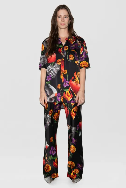 BIAS CUT PANTS DEARLY BELOVED BLACK sold by Silk Laundry