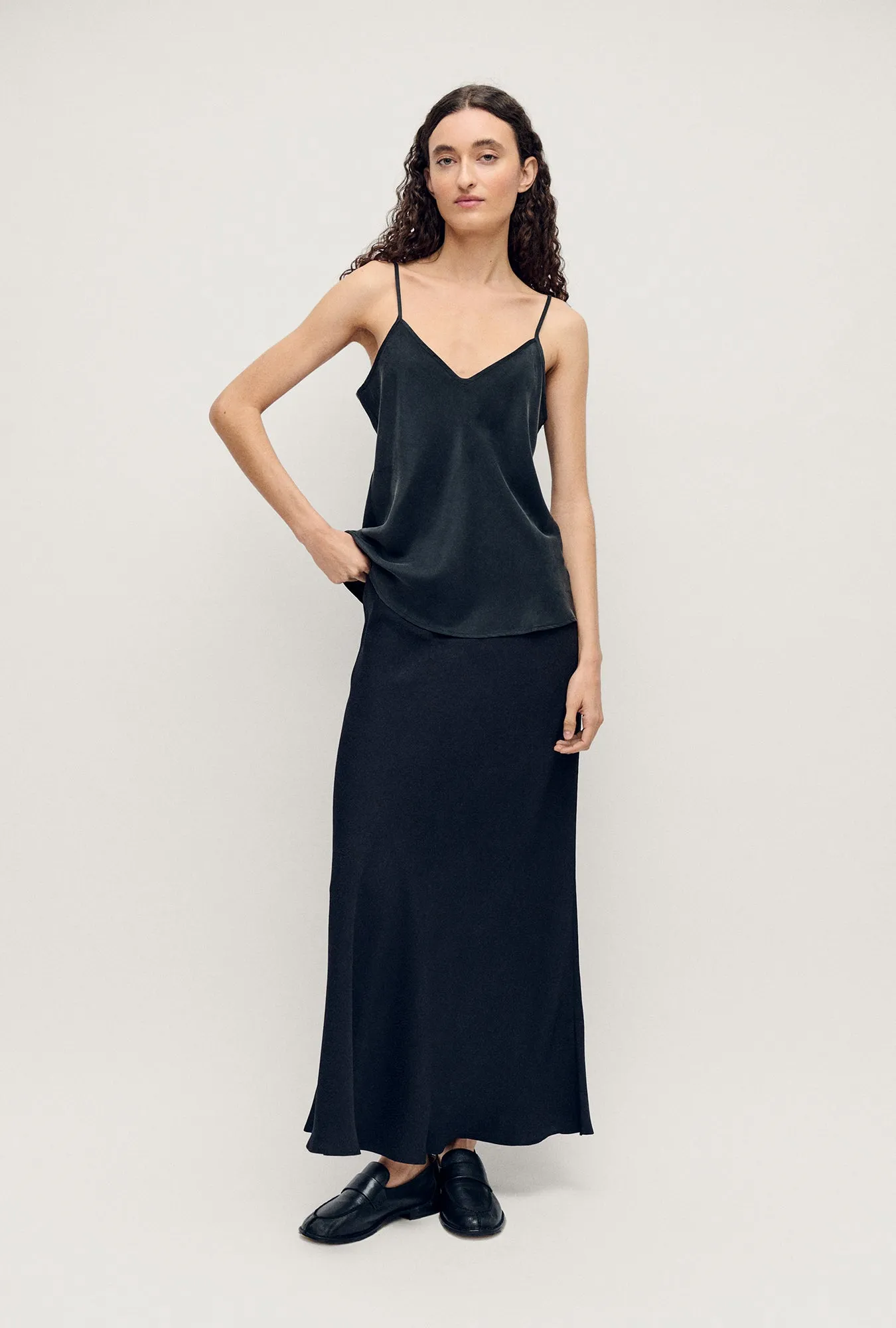 Long Bias Cut Skirt Coral Jacquard sold by Silk Laundry product image thumbnail 2