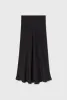 LONG BIAS CUT SKIRT CORAL JACQUARD sold by Silk Laundry