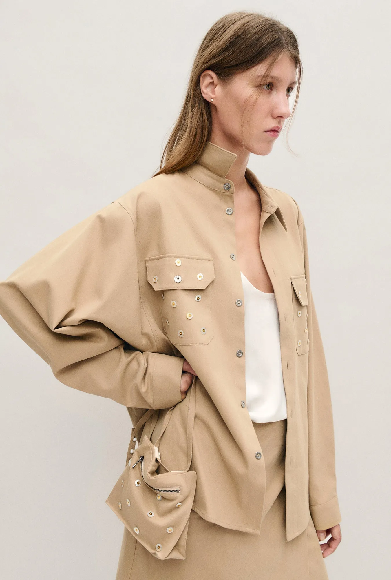 Pearl Shirt Cowrie sold by Silk Laundry product image thumbnail 3