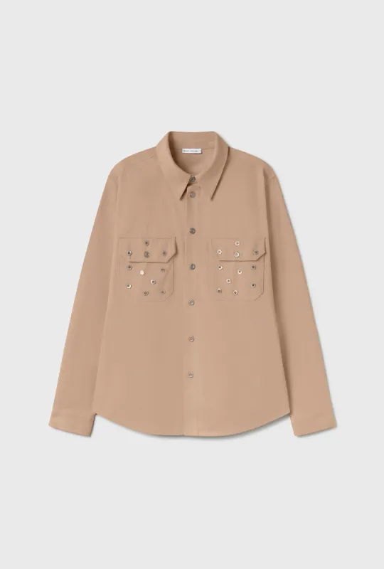 PEARL SHIRT COWRIE sold by Silk Laundry