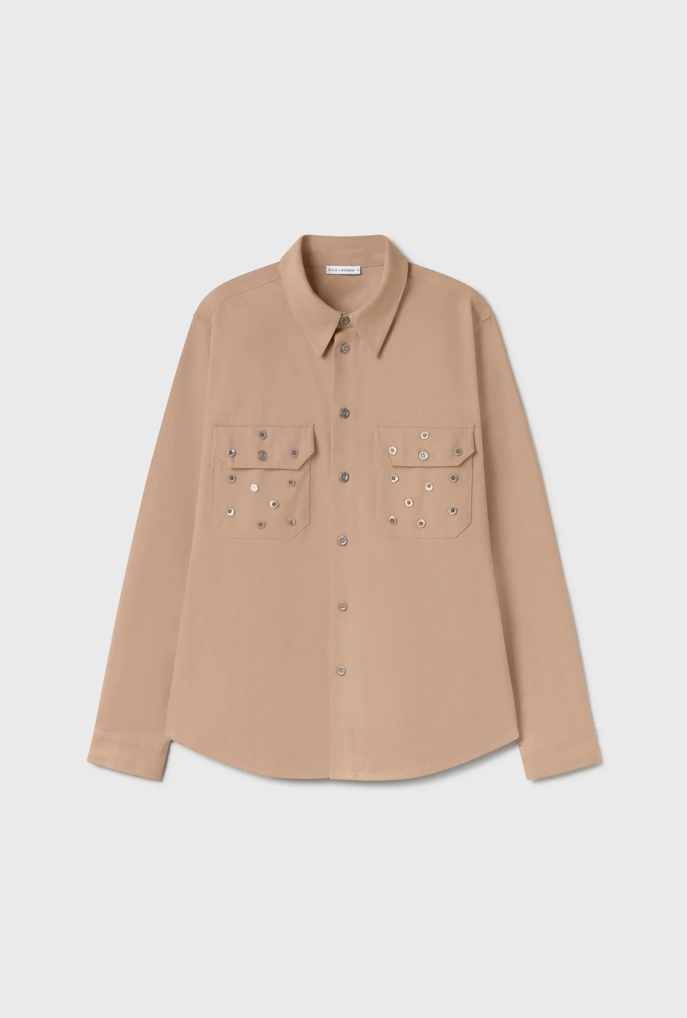 Pearl Shirt Cowrie sold by Silk Laundry