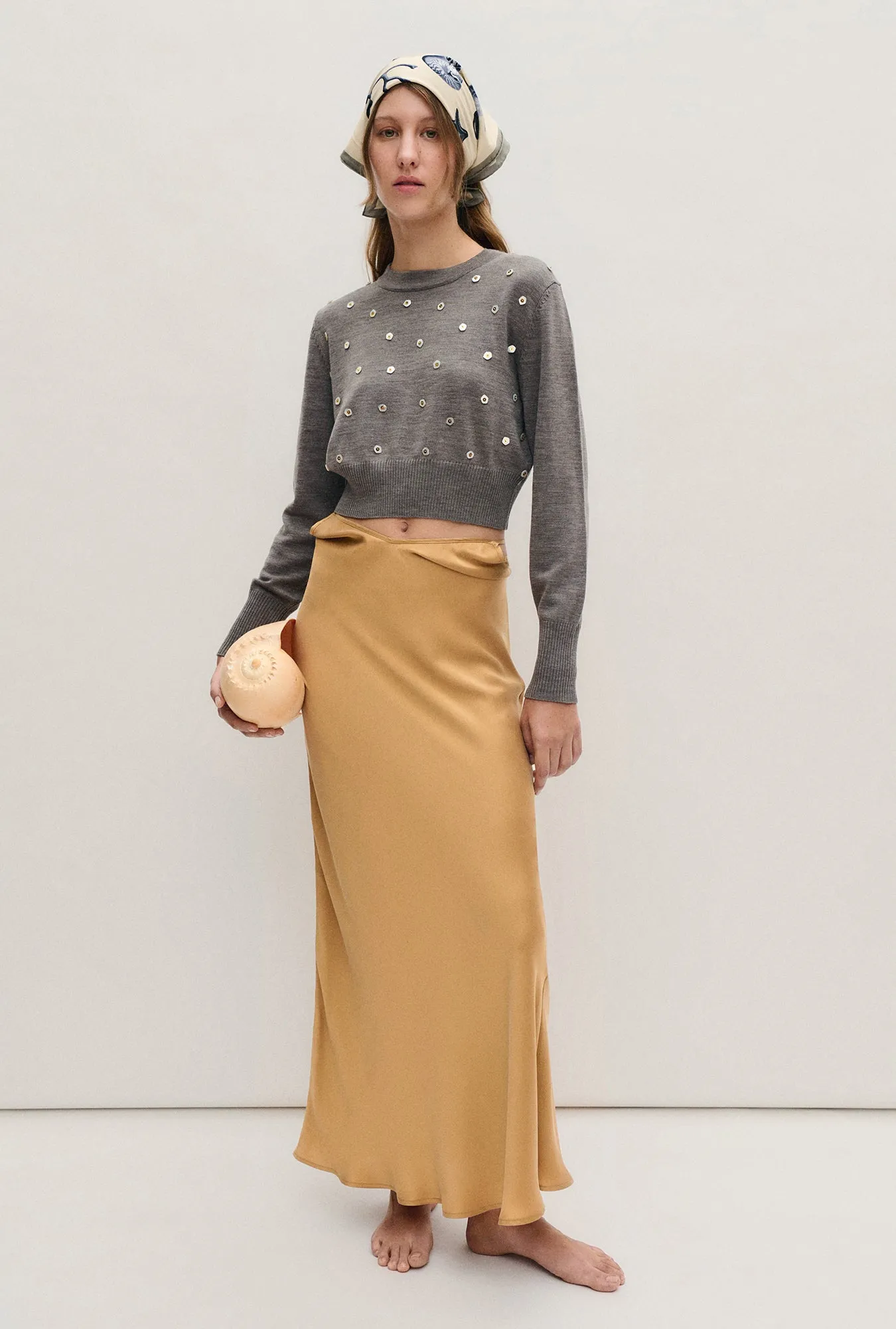 Cropped Crewneck Pearl sold by Silk Laundry product image thumbnail 2