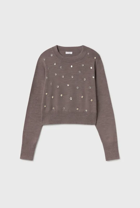 CROPPED CREWNECK PEARL sold by Silk Laundry