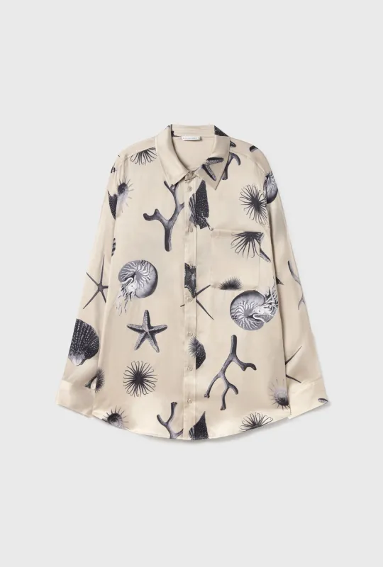 BOYFRIEND SHIRT SEASHELLS sold by Silk Laundry