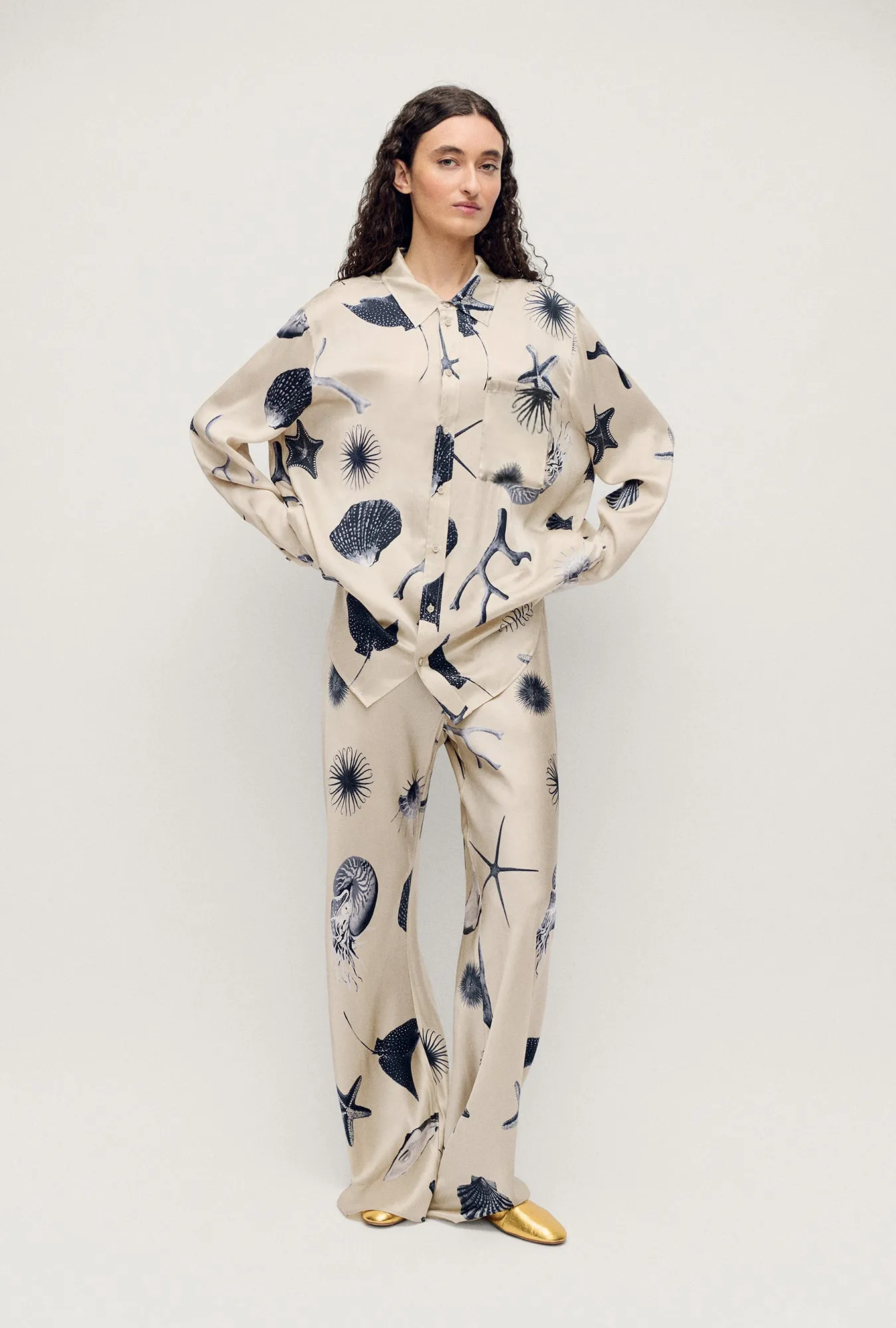 Boyfriend Shirt Seashells sold by Silk Laundry product image thumbnail 2