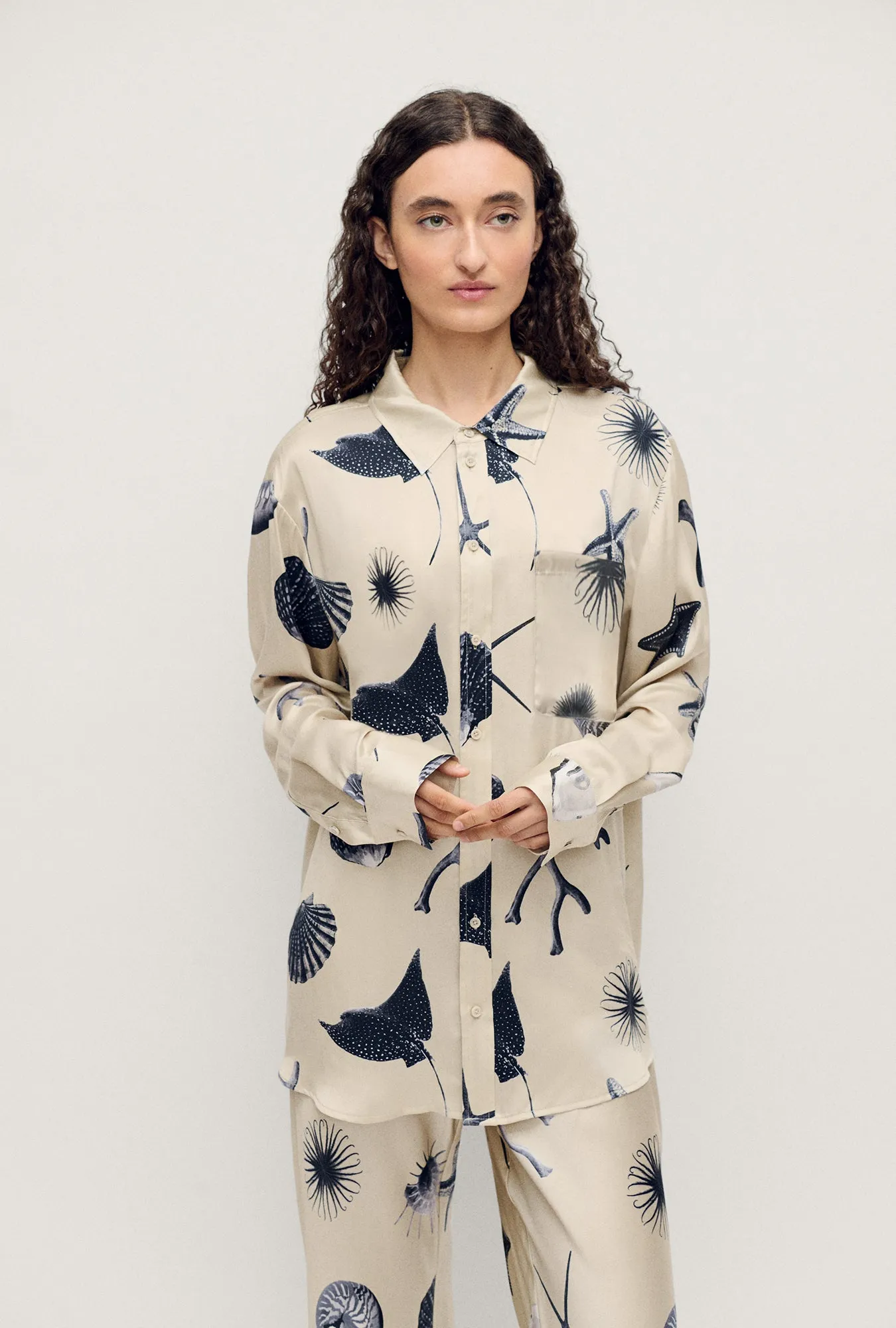 Boyfriend Shirt Seashells sold by Silk Laundry product image thumbnail 3