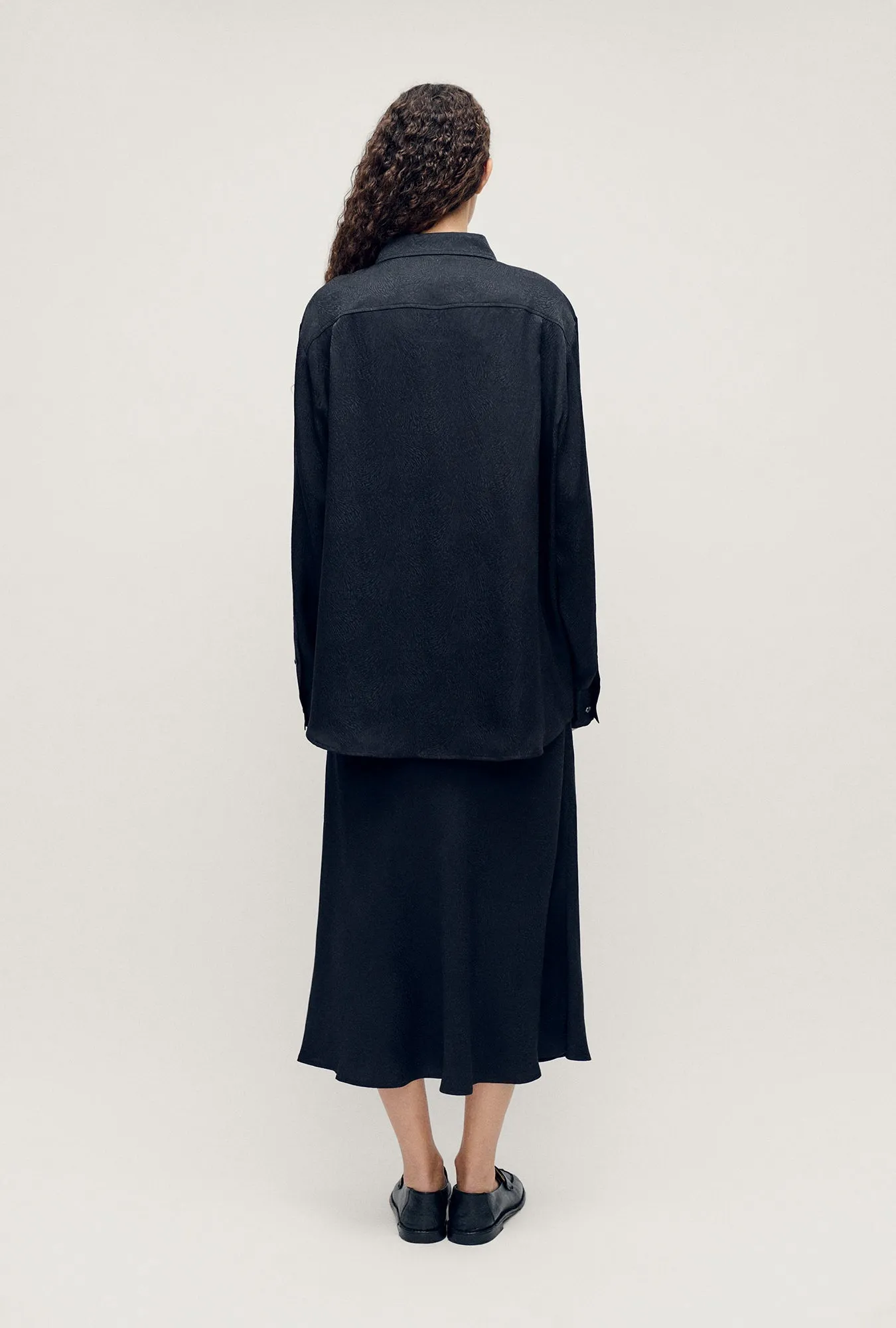 Boyfriend Shirt Coral Jacquard sold by Silk Laundry product image thumbnail 4