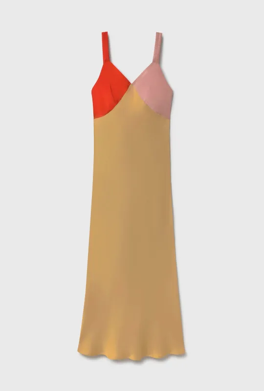 DECO RUCHED DRESS SNAPPER sold by Silk Laundry