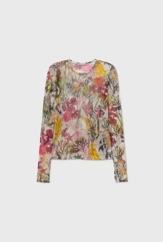 MESH LONG SLEEVE TOP PLANKTONIC sold by Silk Laundry