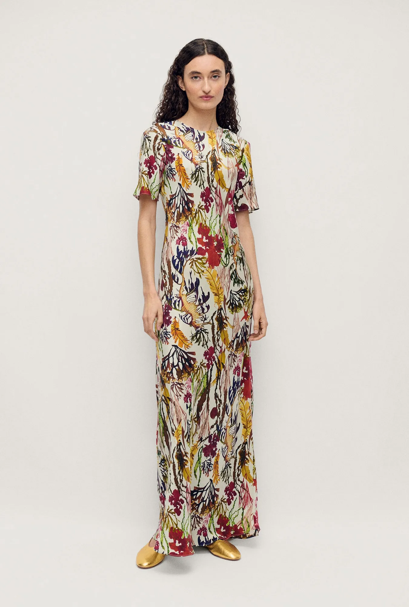 Short Sleeve Bias Dress Planktonic sold by Silk Laundry product image thumbnail 2