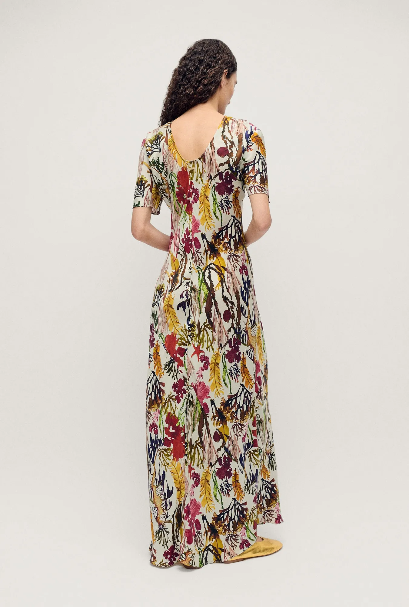 Short Sleeve Bias Dress Planktonic sold by Silk Laundry product image thumbnail 3