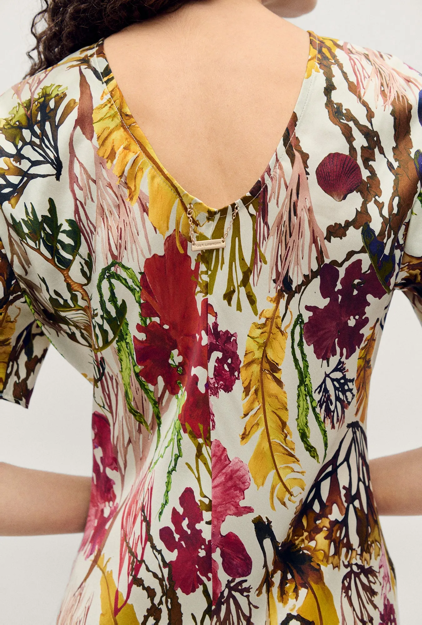 Short Sleeve Bias Dress Planktonic sold by Silk Laundry product image thumbnail 4