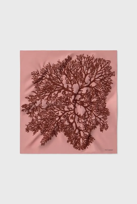 COTTON SILK SCARF PRESSED CORAL sold by Silk Laundry