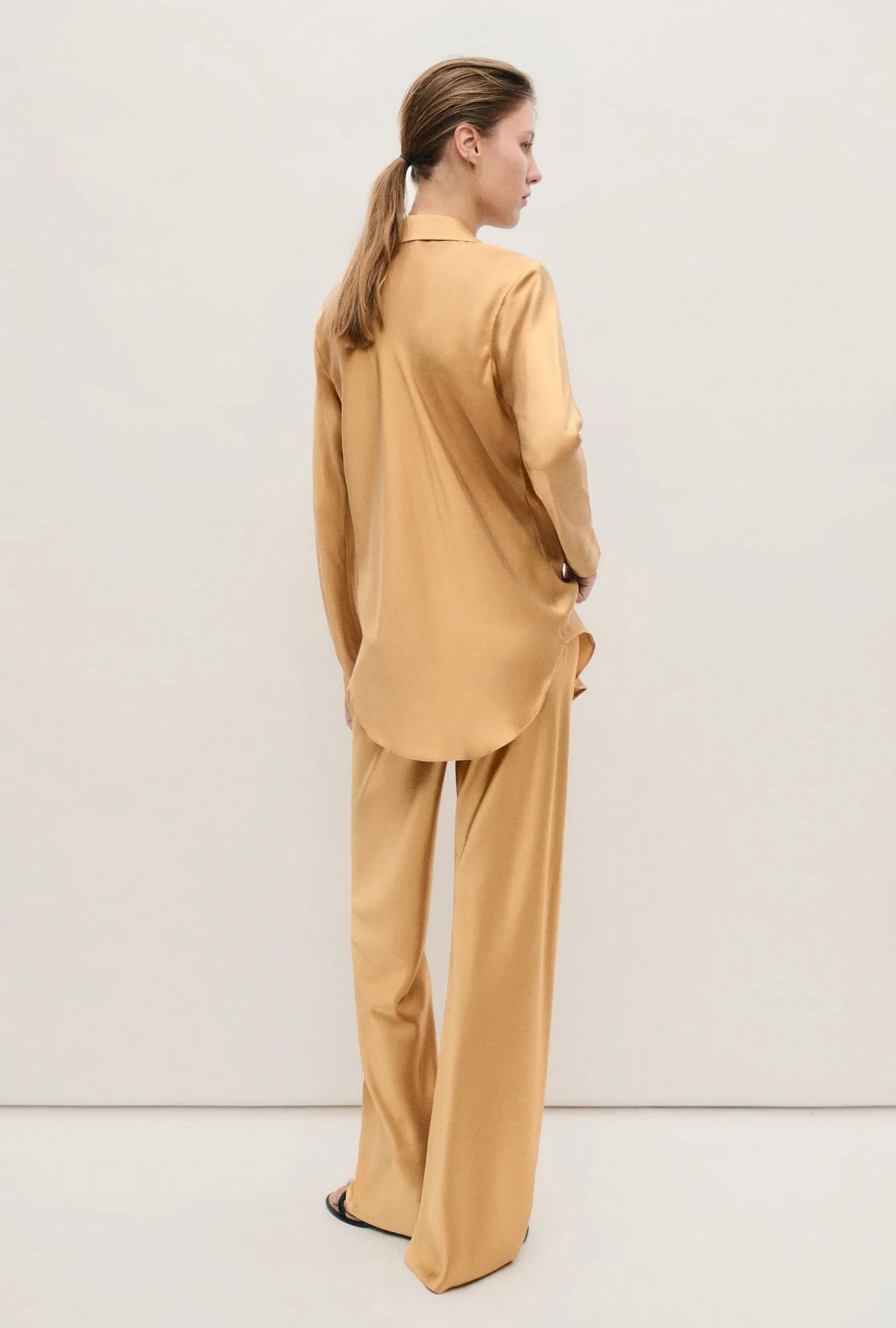 BIAS CUT PANTS COWRIE sold by Silk Laundry product image thumbnail 3