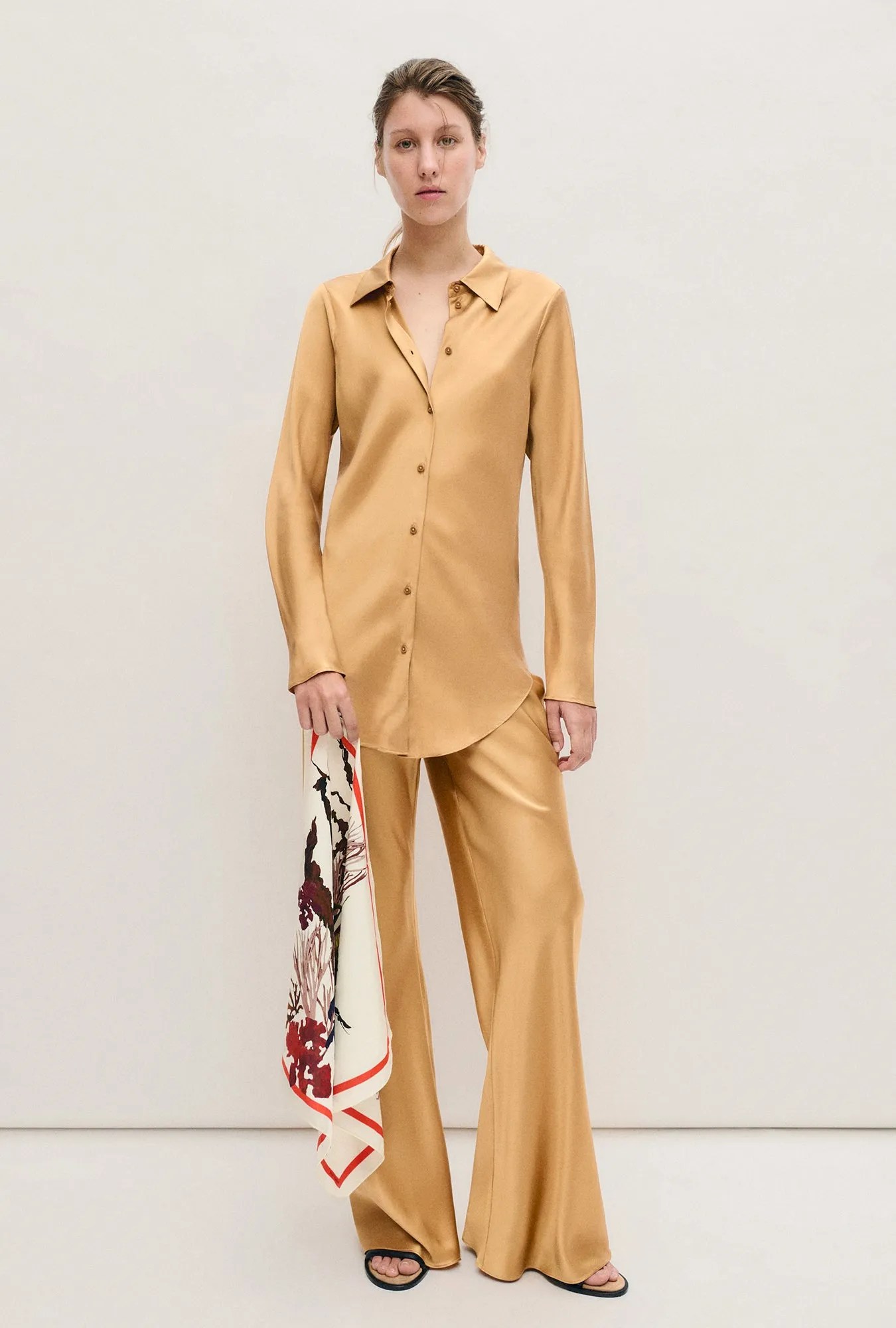 BIAS CUT PANTS COWRIE sold by Silk Laundry product image thumbnail 2