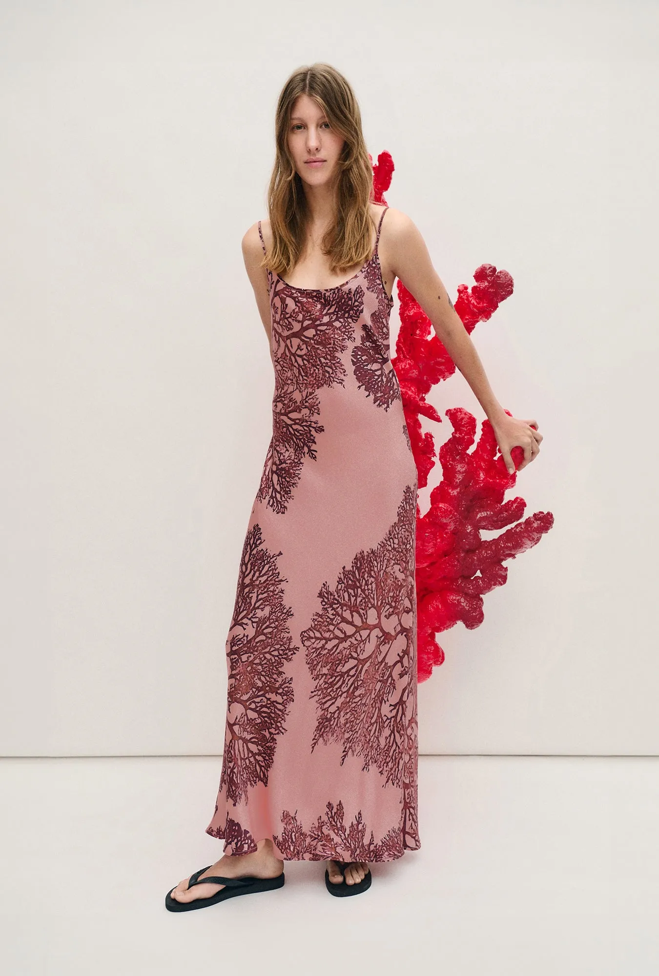 1996 Dress Pressed Coral sold by Silk Laundry product image thumbnail 2