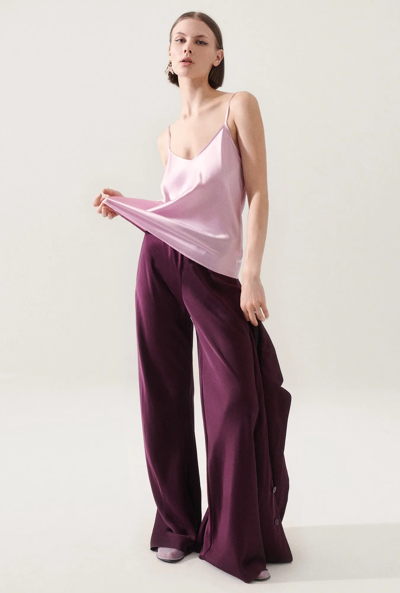 BIAS CUT CAMI LILAC sold by Silk Laundry product image thumbnail 5