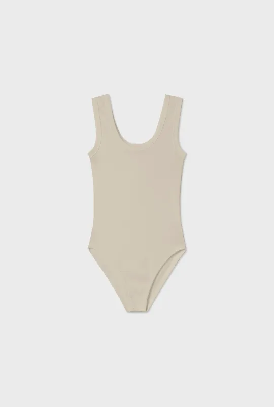 BODYSUIT TANK HAZELNUT sold by Silk Laundry