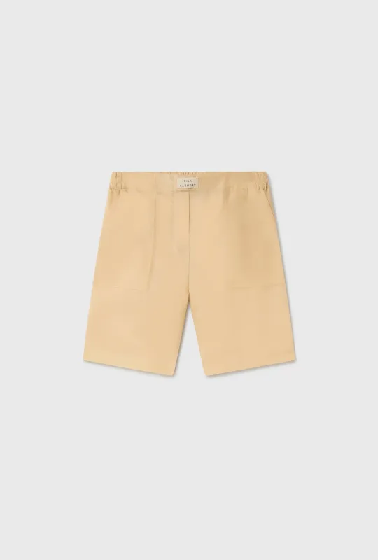 ORGANZA BOXER SHORTS BEIGE sold by Silk Laundry