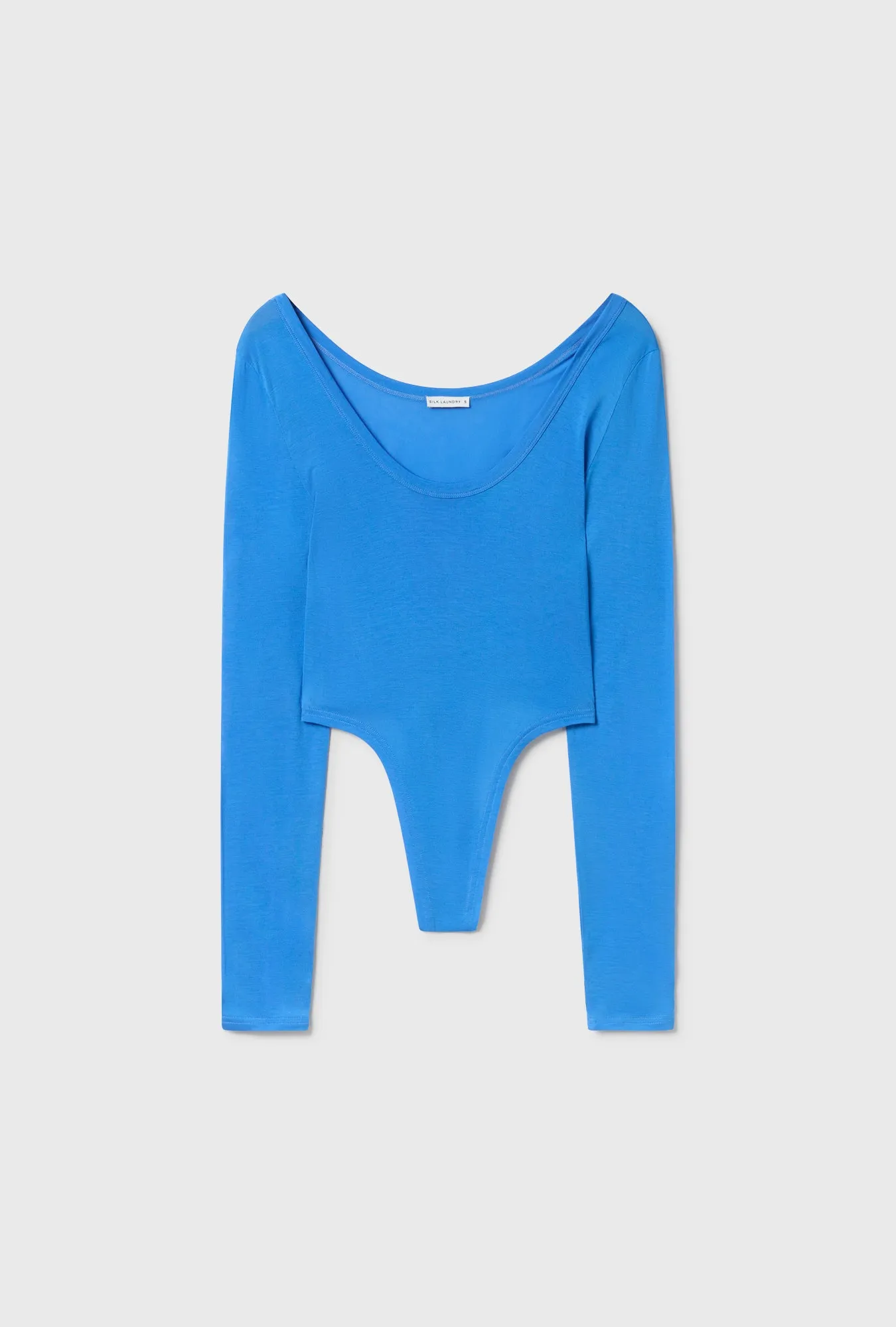 CUTAWAY LONG SLEEVE BODYSUIT WAVE sold by Silk Laundry