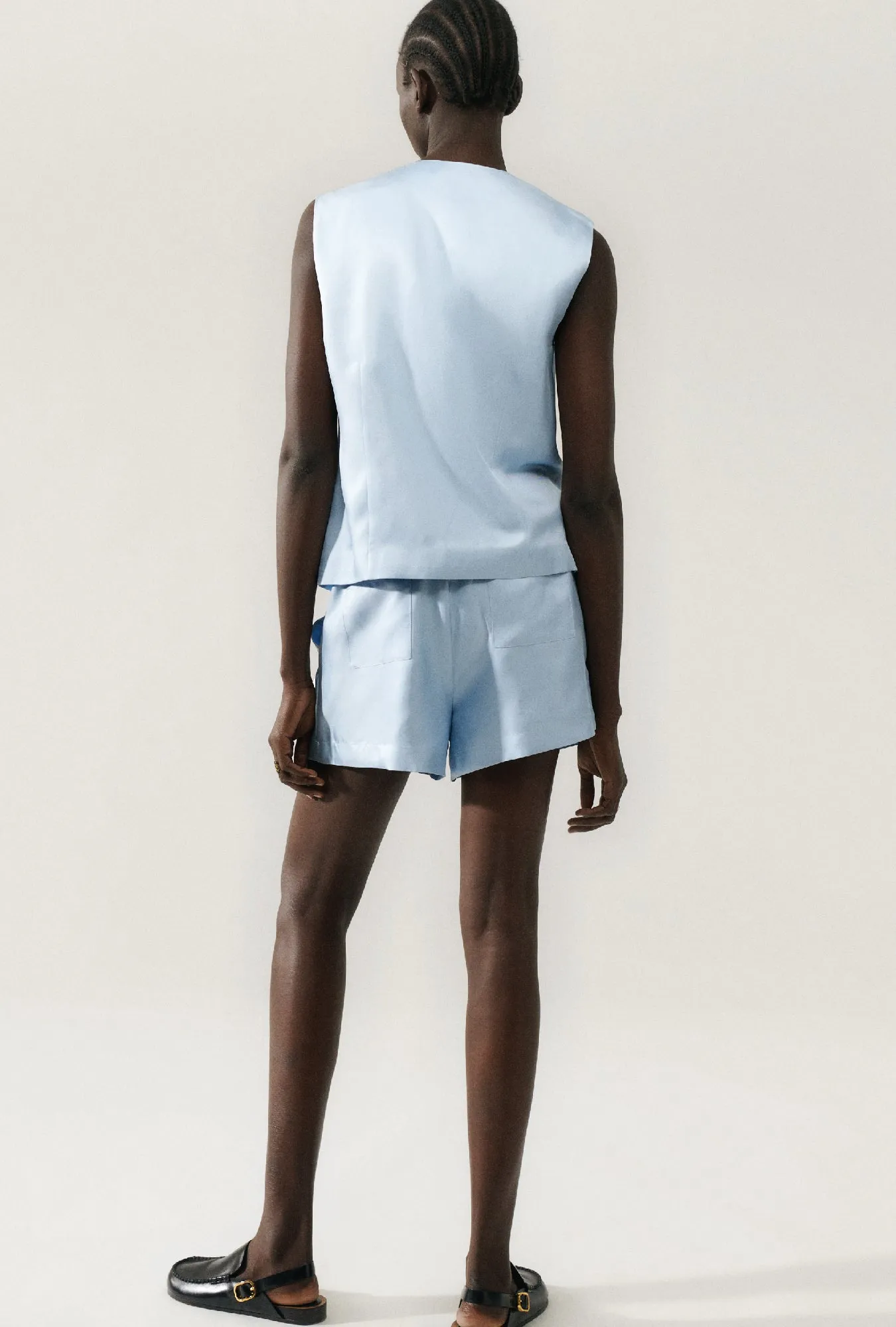 TWILL SLOUCH SHORTS SKY sold by Silk Laundry product image thumbnail 4