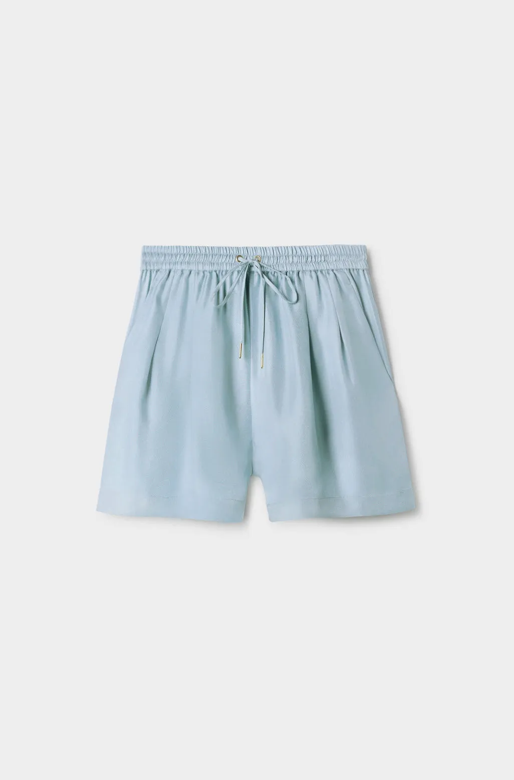 TWILL SLOUCH SHORTS SKY sold by Silk Laundry