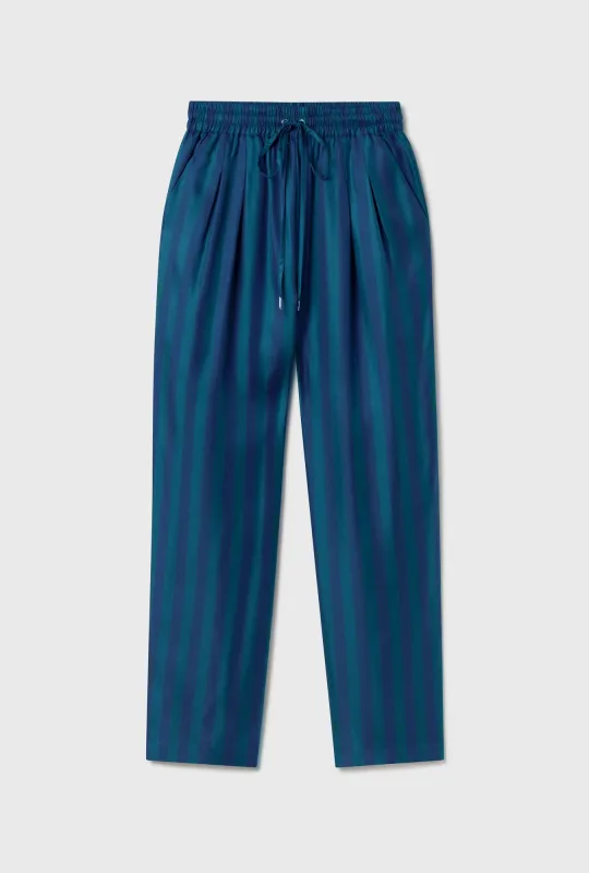 TWILL SLOUCH PANTS BLUE DEPTHS sold by Silk Laundry