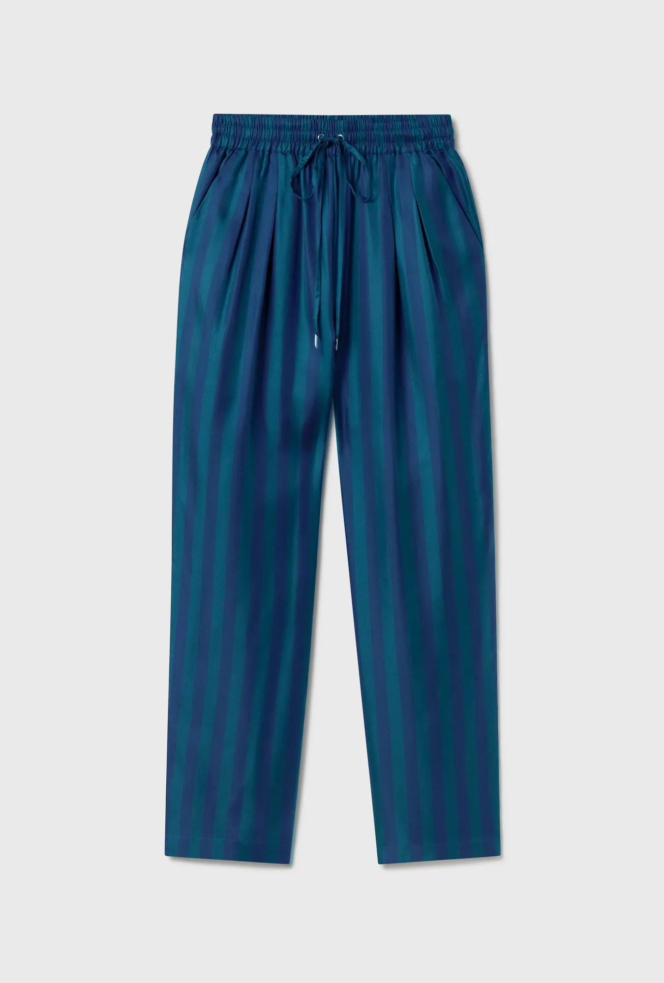 Twill Slouch Pants Blue Depths sold by Silk Laundry