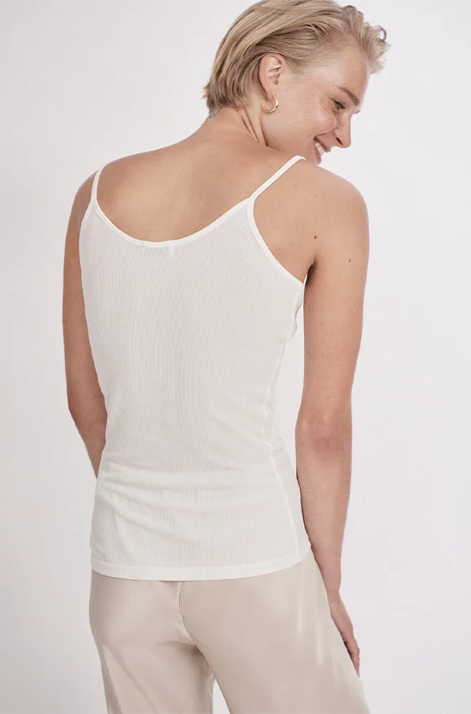 Ribbed Cami White sold by Silk Laundry product image thumbnail 4