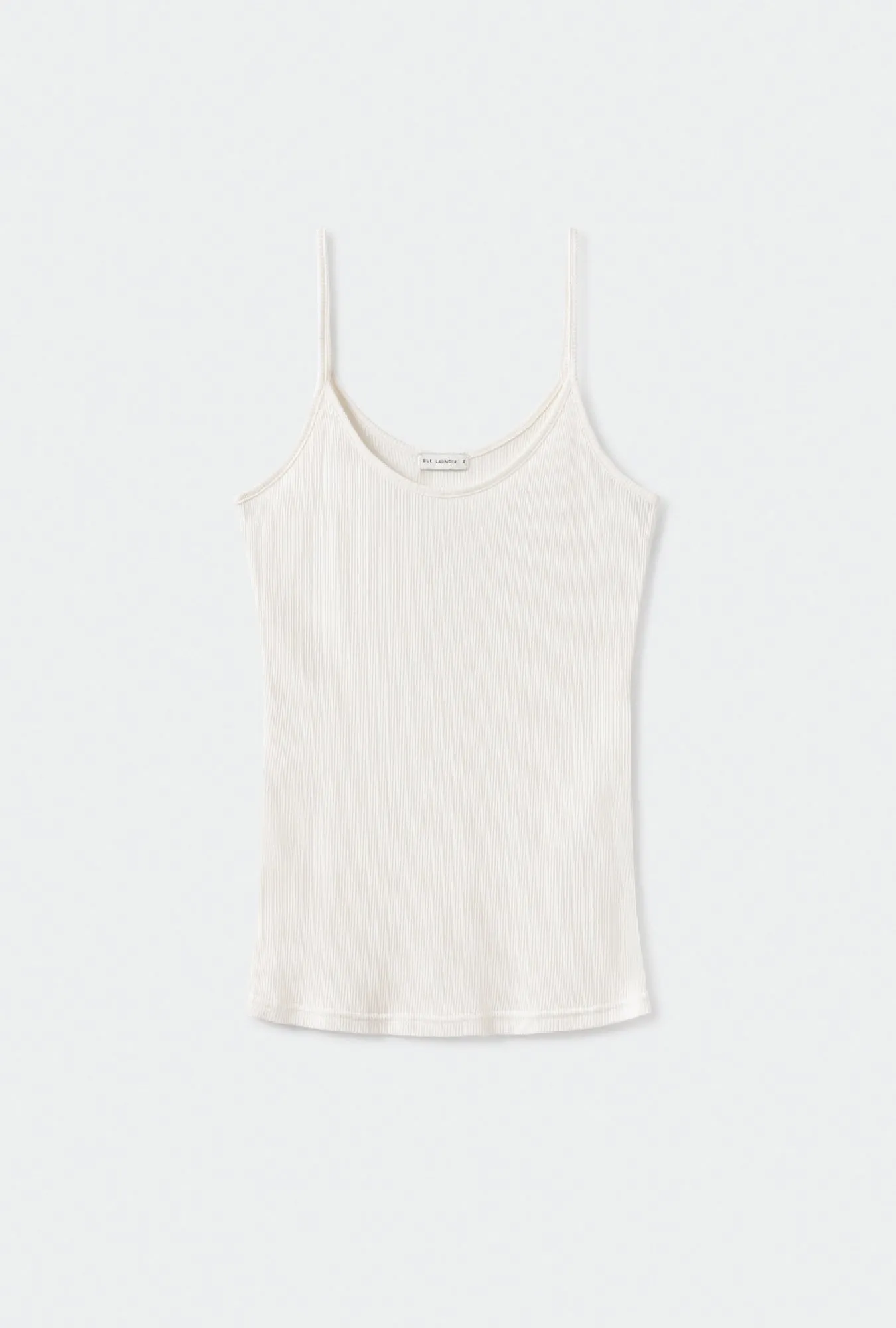 Ribbed Cami White sold by Silk Laundry