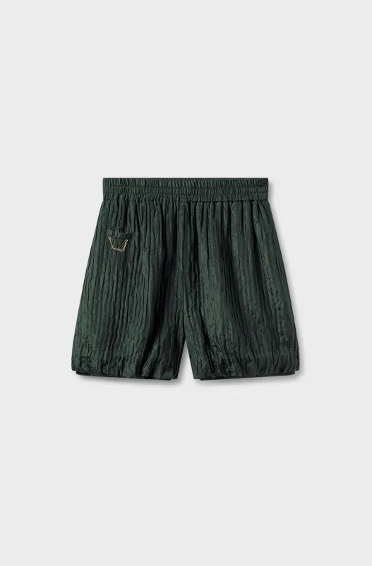 Crinkle Shorts Cedar sold by Silk Laundry